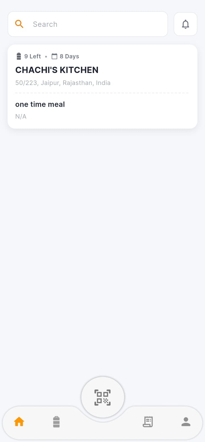 TiffinEZ App Interface